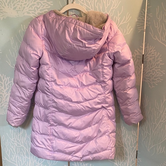 Lands' End Girks fleece lined parka. - Picture 3 of 4